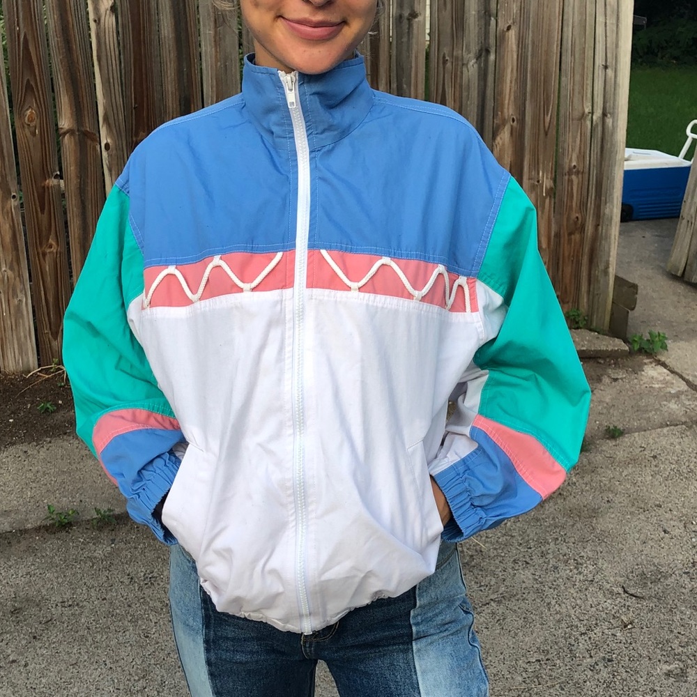 90s pastel zip up! - Picture 3 of 3